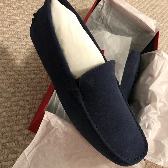 BNWT NAVY BLUE SUEDE MEN\'S TOD\'S GOMMINI LOAFER main image 8